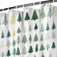 thumbnail image 3 of Green Christmas Tree Pattern Shower Curtain 84"x72" ,Bathroom Decorative Shower Curtains Set with 12 Hooks,Modern Waterproof Washable Shower Curtain, 3 of 6