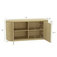 thumbnail image 3 of Olivia Modern 60 Sideboard with 4 Adjustable Shelves in Natural Oak, 3 of 12