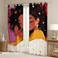 thumbnail image 2 of Erosebridal Black Blackout Curtains Black Women Curtains & Drapes, Rainbow Hearts Curtains American African Black Out Curtains, Have a Good Night Window Drapes Woman Home Decorative, 2 of 6