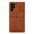 thumbnail image 3 of SaniMore for Samsung Galaxy S23 Ultra Case [Magnetic Flip Full Protecetive Cover] Card Cash Pokcet + Kickstand + Retro Wear-resisitant PU Leather + Shockproof TPU Inner Business Shell, Brown, 3 of 8