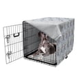 thumbnail image 5 of Horse Dog Crate Cover, Animal Pattern Surrounded by Flower Details, Easy to Use Pet Kennel Cover Small Dogs Puppies Kittens, 7 Sizes, Lavender Blue Tan, by Ambesonne, 5 of 6