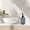 thumbnail image 2 of Unique Bargains 1 Pc Elegant Circle Raindrop Pattern Soap Pump Dispenser for Bathroom 13.52oz Gray Black, 2 of 6