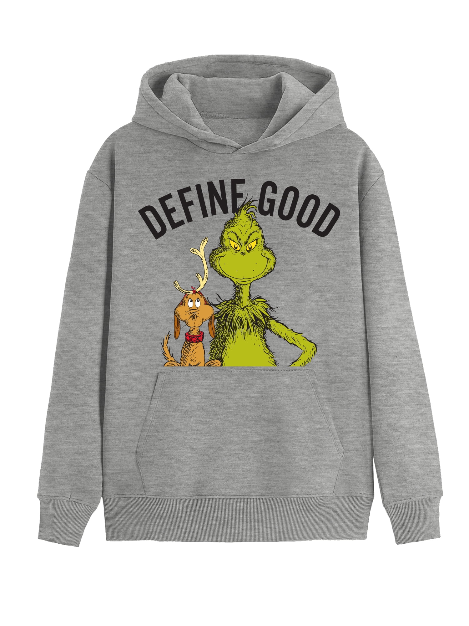 The Grinch, Men's & Big Men's Graphic Hoodie, Define Good, Sizes XS-3XL