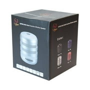 Portable Radio Bluethooth Speaker With Led Lights And Foldable Metal Handle In Blue