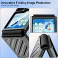 thumbnail image 2 of Compatible with Z Flip 5 Case with Hinge Protection,Samsung Flip 5 Heavy Duty Shockproof Full Body Protective Plating Phone Case Cover for Galaxy Z Flip 5 5G(2023)-Black, 2 of 12
