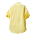 thumbnail image 4 of Blmnix Baggy Mens T Shirts Beach Shirts Guide Hawaiian Shirt T-Shirt Button UP Collared Yellow Short Sleeve Casual Shirts for Men,M, 4 of 4