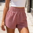 thumbnail image 4 of Tumotour Summer Board Shorts for Women's Outdoor Work Shorts Jogging Walkshort Plaid Pajama Bottoms Shorts with Pocket, 4 of 10