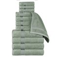 thumbnail image 2 of BNM Egyptian Cotton Luxury 12 Piece Towel Set, Sage Green, 2 of 5
