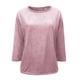 thumbnail image 5 of Ounisa Womens Slim Fit Velvet Burnout Top Cowl Neck Long Sleeve See Through Shirt Blouses Tops, 5 of 7