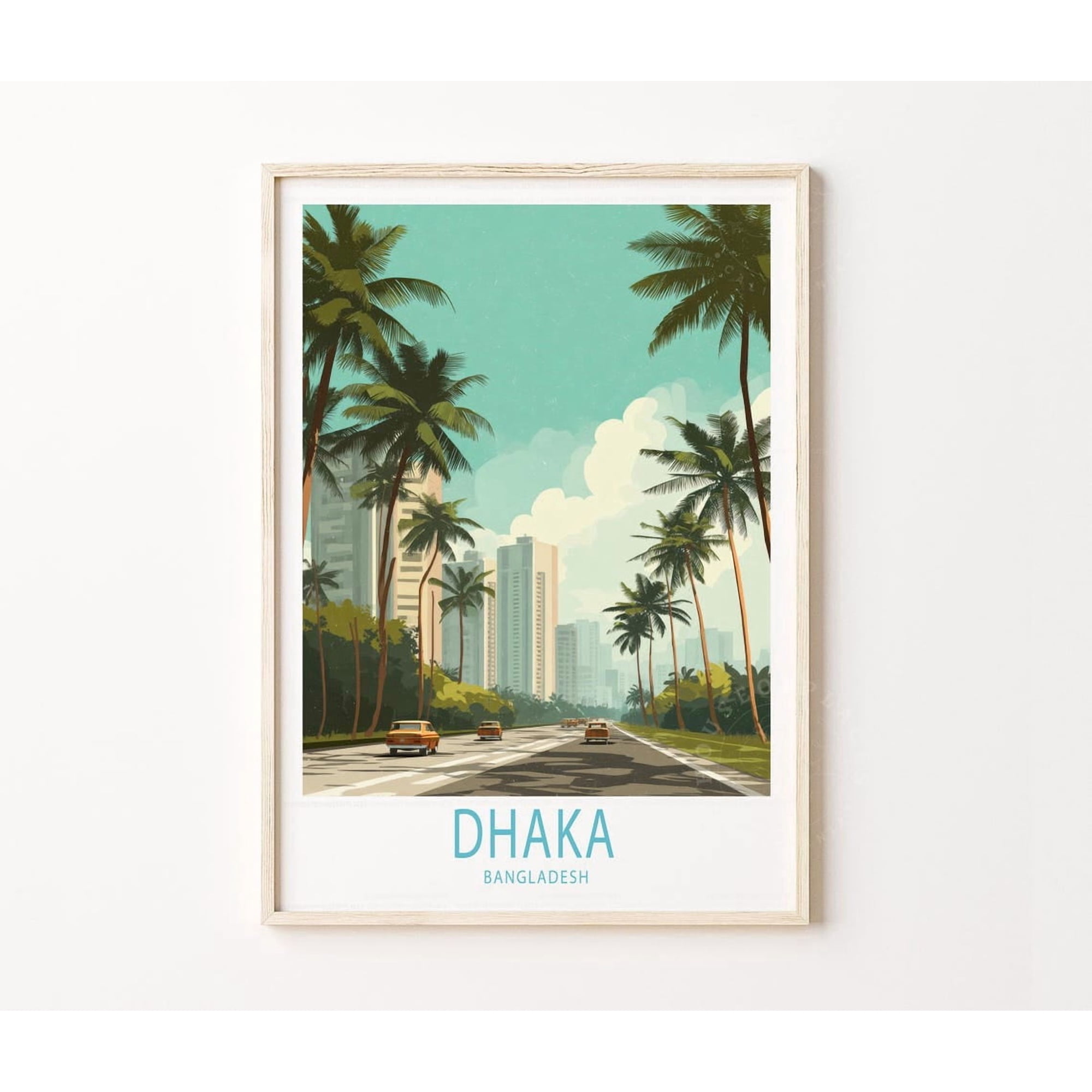 Dhaka Bangladesh Scenic Travel Home Decor
