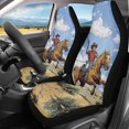 thumbnail image 1 of XYZCANDO 2 Pack Car Seat Protector for Interior Car Seat Covers Front Seats Easy to Install Elastic, Sedan Van SUV Front Seats Protector, Western Cowboy Design, 1 of 7