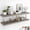 Grey, variant on 48Inch Floating Shelves for Wall 2 Pack Shelves for Bedroom|Kitchen|Bathroom Wall Mounted Rustic Wood Floating Shelf with Invisible Brackets for Books|Storage|Decor, Black
