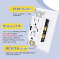 thumbnail image 5 of 4 Pack 15A GFCI Outlet with USB Ports(Type A & C, 4.8A/24W Total Output), GFI Electrical Outlet with 2 USB Charging Ports- Self-Test Tamper-Resistant with LED Indicator, ETL Listed, White, 5 of 16