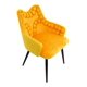 thumbnail image 3 of Juego 2 Sillas Galerias El Triunfo Terciopelo Con Descansabrazos Diseño En Respaldo Amarillo, 3 of 5