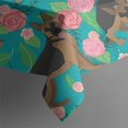 thumbnail image 6 of German Shepherd Dog and Flower Rectangle Tablecloth 60"x120",Waterproof Polyester Rectangle Table Cloth, Wipeable Spillproof Polyester Tablecloth for Dining, Camping, Indoor and Outdoor, 6 of 6