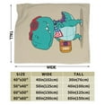 thumbnail image 3 of Kll Fleece Blanket Plush Throw Blanket Cool Dino Playing Skateboard,Soft Fuzzy Cozy Flannel Blanket For Couch Sofa Bed.(60"X50"), 3 of 9