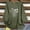 Army Green, variant on Women's Cotton Linen Floral Print T-Shirt Scoop Neck 3/4 Sleeve Loose Casual Top with Curved Hem, Breathable Summer Blouse for Ladies White