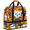 Multicolour 4, variant on Halloween Foldable Travel Duffel Bag for Women Men, Evil Pumpkin Weekend Overnight Carry On Bags with Shoe Compartment