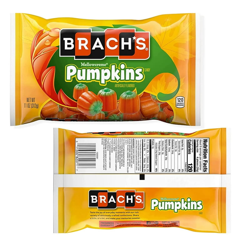 Halloween Treats Bundle. Includes Two-11 Oz Bags Brachs Candy Plus