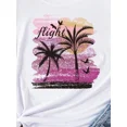thumbnail image 4 of Palm Tree & Letter Graphic Tee, 4 of 5