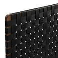thumbnail image 5 of Sparta Weave Vegan Leather Twin Headboard in Walnut Black, 5 of 9