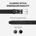 thumbnail image 5 of Wrangler Men's Genuine Leather Belt with Removable Buckle, 38mm Casual Belt for Jeans, Gifts for Men, 5 of 10
