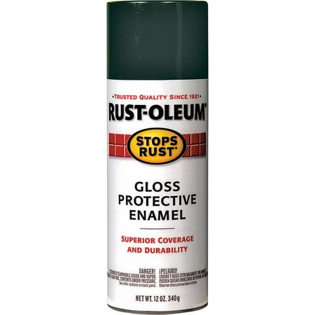 Rustoleum Stops Rust Rust Preventive Protective Enamel Spray Paint, 12 oz, Charleston Green