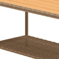thumbnail image 6 of Dextrus Patio Coffee Table, Rectangle Outdoor Side Table for Garden, Balcony, Backyard, Porch, Brown, 6 of 10
