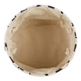 thumbnail image 3 of Contemporary Home Living 15" Black, White, and Beige Round Medium DII Polyester Pet Bin Cats Meow, 3 of 5