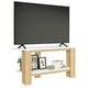 thumbnail image 1 of Mueble para tv Moru FRAME Blanco y Roble, mueble para sala, mesa tv, centro de entretenimiento para tv, mueble multiusos, estante para tv, soporte para tv, 1 of 7