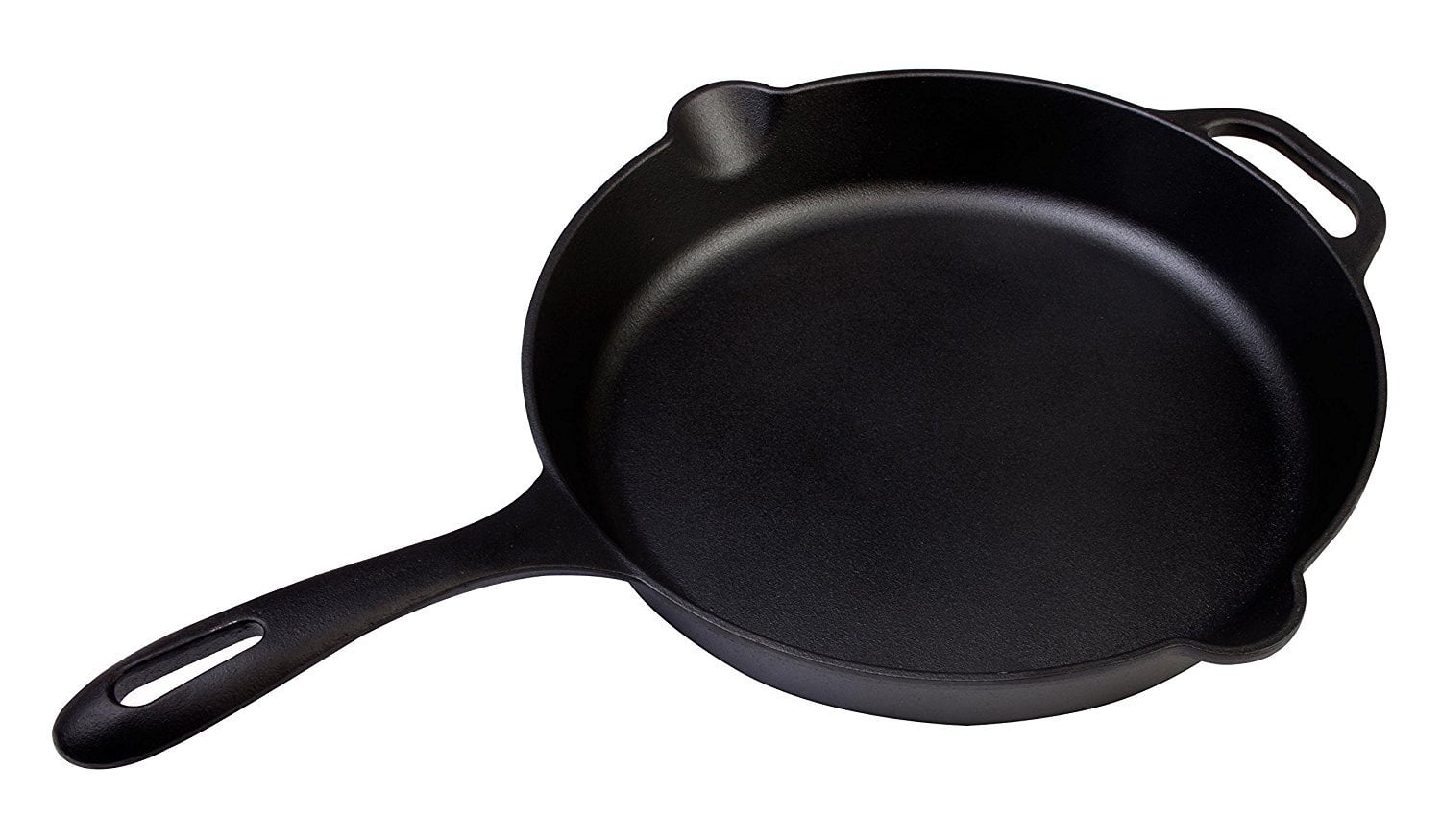 Victoria 12-Inch Cast-Iron Comal Pizza Pan with a Long Handle and a Loop  Handle, Preseasoned with Flaxseed Oil & Cast Iron Skillet, Pre-Seasoned