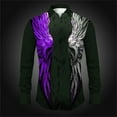 thumbnail image 1 of Camisa de moda con alas rojas y azules, clásica, casual, para hombre, con botones de solapa, suave y cómoda, estilo nuevo, 1 of 6