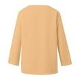 thumbnail image 6 of Trendy Tops for Women Casual Long Sleeve Solid Color V Neck Loose Shirt Blouses for Women, 6 of 7