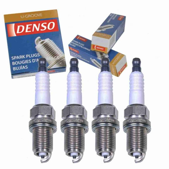 4 pc DENSO Standard U-Groove Spark Plugs compatible with Kia Rio 1.6L L4 2003-2005
