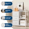 thumbnail image 6 of File Cabinet with 3 Drawers, Printer Stand with Open Shelves, Under Desk Storage Organizer for Home Office, Fabric Wood Top for Living Room, 6 of 8