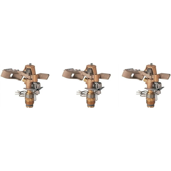 Rain Bird 25PJDAC Brass Impact Sprinkler, Adjustable 20 - 360 Pattern, 20-41' Spray Distance Pack of 3