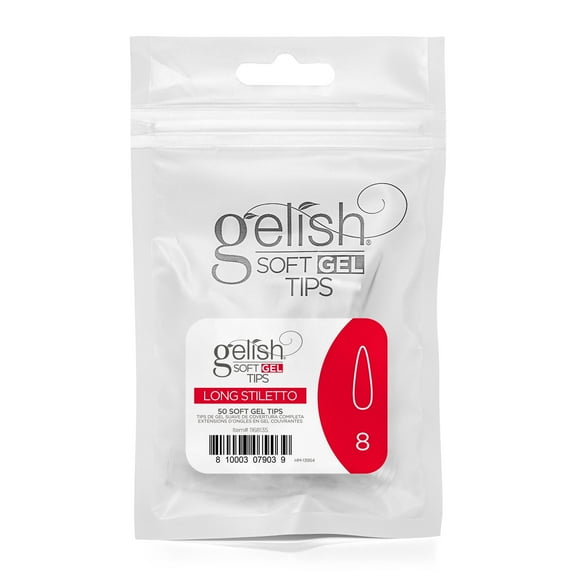 Gelish - Soft Gel Tips - Long Stiletto Size 8 50CT Refill