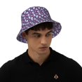 thumbnail image 4 of Kll Skull cartoon flower Bucket Hat for Women Men Packable Travel Beach Sun Hat Outdoor Rave Accessories Reflective Fisherman Cap, 4 of 6