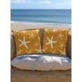 thumbnail image 5 of Outdoor Pillows Waterproof, Vintage Yellow Orange Starfish Bedding Throw Pillows with Insert for Couch Sofa Bed, Summer Coastal Beach Marine 18x18 Inch Pillowcases Decorative Patio Pillow Set of 1, 5 of 8