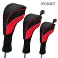 thumbnail image 4 of facefd Lot de 3 Couvre-Golf Club Fer Putter Long Cou Couvre-Chefs Ensemble Protecteur Sports de Plein Air Golf Garde Manche Accessoires Rouge, 4 of 4