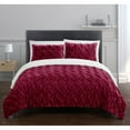 thumbnail image 3 of Thirsa 3 or 2 Piece Comforter Set Ultra Plush Micro Mink Criss Cross Pinch Pleat Sherpa Lined Bedding, 3 of 6