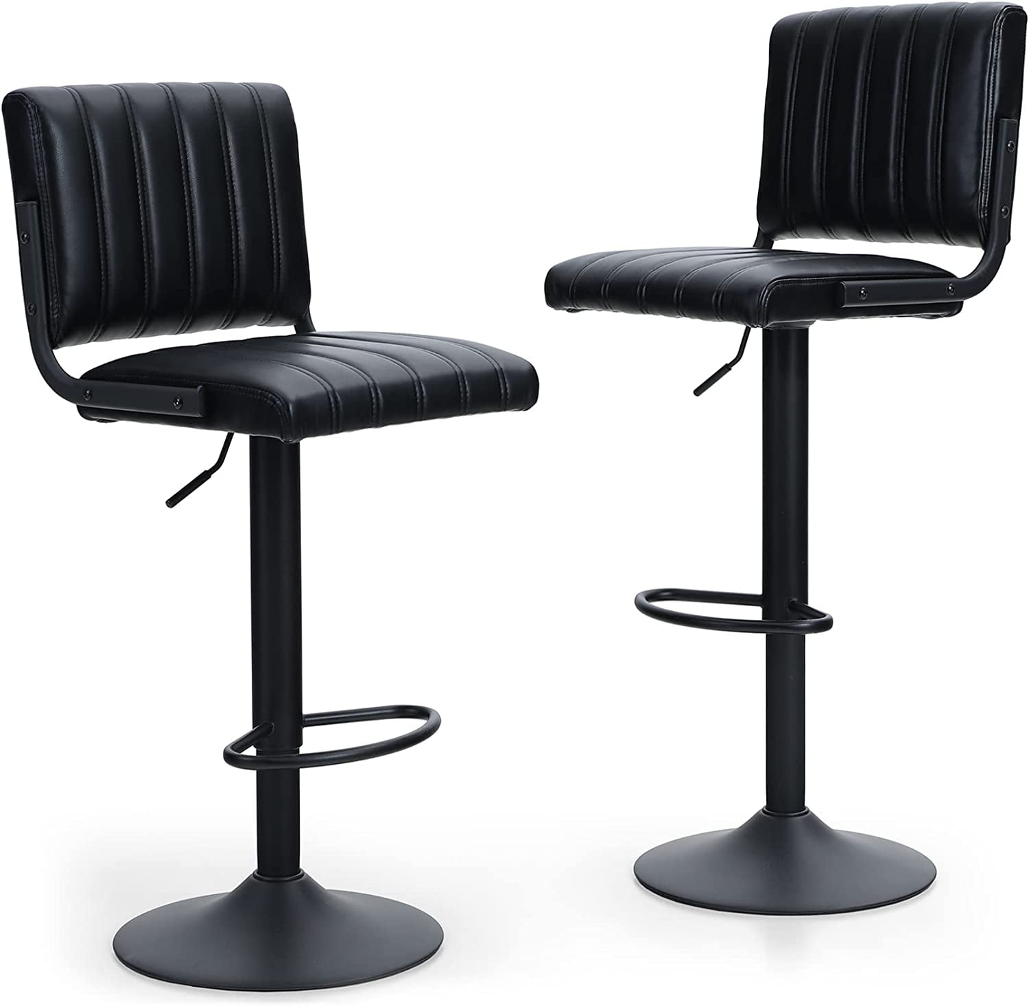 GUVSOETS Swivel Bar Stools Set of 2, Adjustable Counter Height