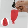 thumbnail image 2 of Funda para 2 llaves de coche, gancho para llavero extraíble, bolsa para llaves de control remoto de coche de cuero PU, para la mayoría de los coches (rojo), 2 of 5