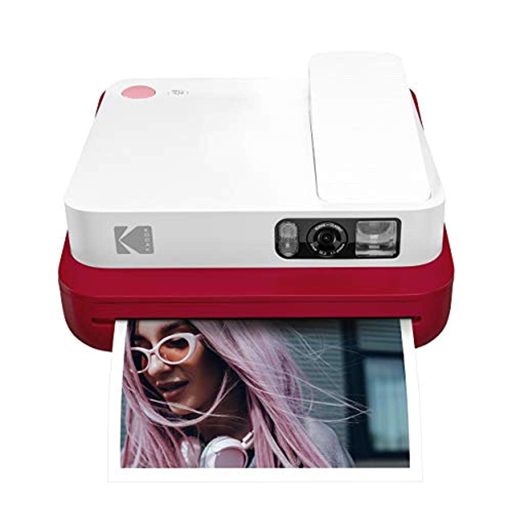 Kodak Smile Classic Digital Instant Camera with Bluetooth (Red) 16MP  Pictures, 35 Prints Per Charge - Includes Starter Pack 3.5 x 4.25 Zink  Photo 