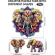 thumbnail image 2 of Rompecabezas de madera de 200 piezas con diseño de elefante mandala para adultos, rompecabezas de madera coloridos con formas únicas, regalos de cumpleaños., 2 of 9