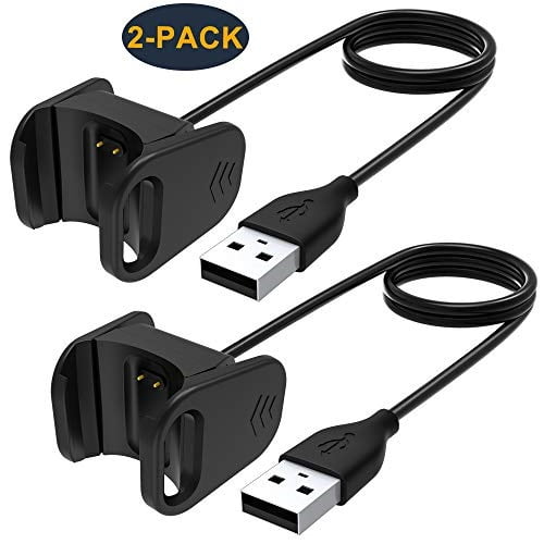 2Pack USB Charging Cable Replacement Stand Base Station Accessories with 3.3FT USB Cable Accessories for Sense Smartwatch KingAcc 2-Pack Charger Dock Compatible with Fitbit Sense/Versa 3 