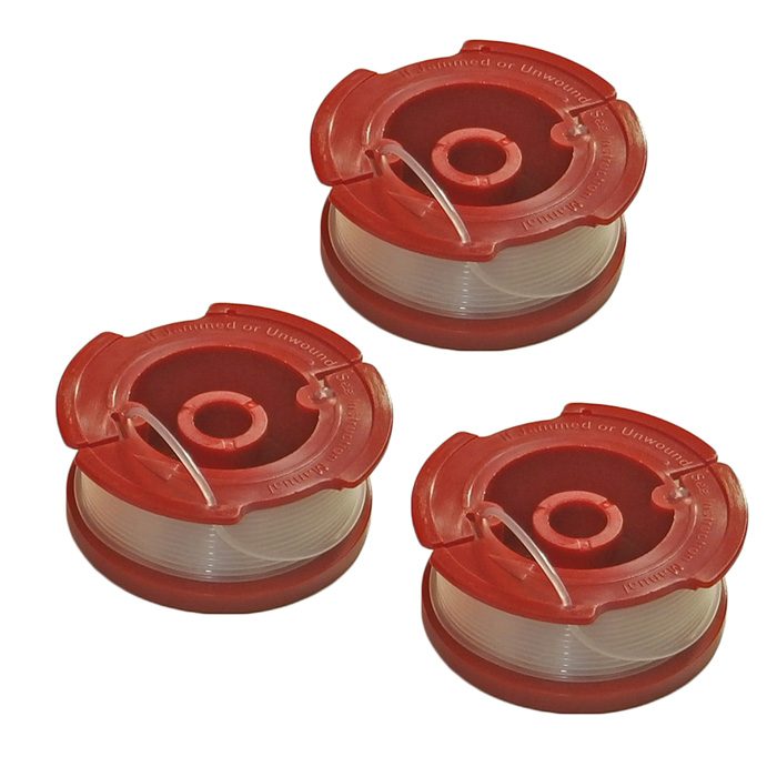 Black and Decker LST220/LST136 Trimmer 3 Pack Replacement Spool # 90564281C-3PK