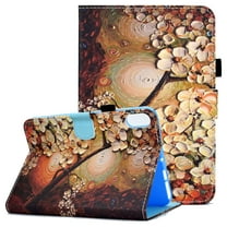 Flip Case for iPad Mini 6(A2567/A2568/A2569), iPad Mini 6th Gen Cover 2021, Allytech Folio Stand PU Leather Smart Auto Sleep Wake Dropproof Card Slots/Pen Holder Case for iPad Mini 8.3", Plum Blossom