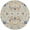 Cream, variant on 8' Gray Round Floral Power Loom Area Rug