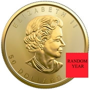 Random Year - 1 oz Canadian .9999 Fine Gold Maple Leaf Coin BU